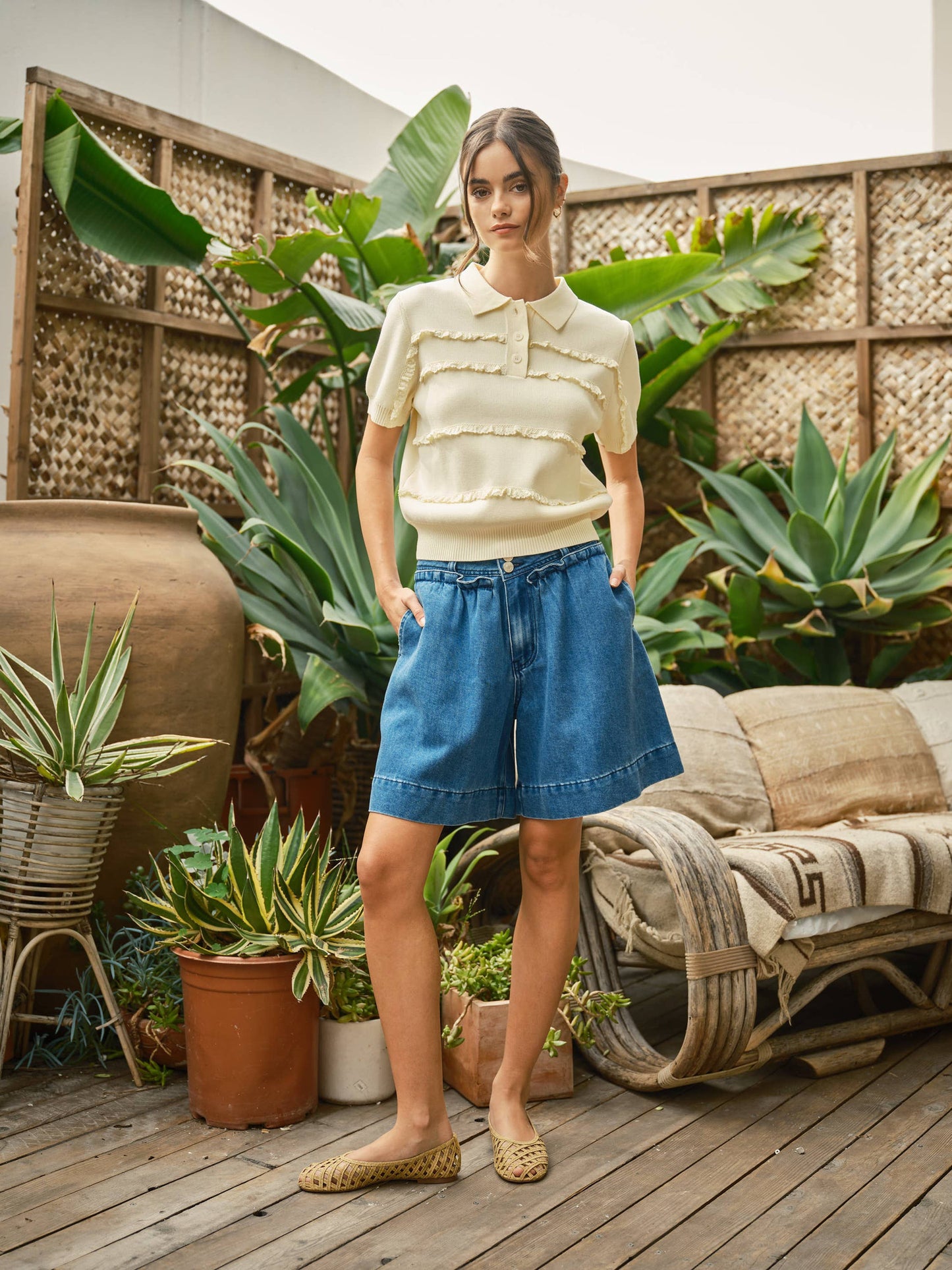 Ruffles Bermuda Short