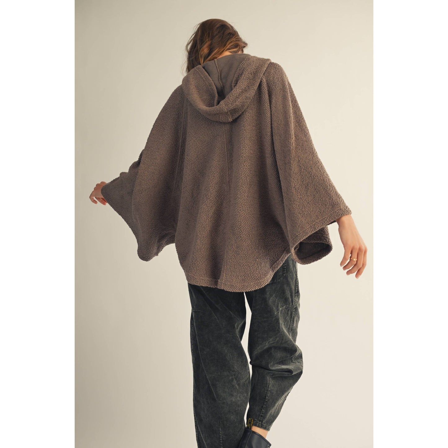 Washed Vintage V Neck Hoodie