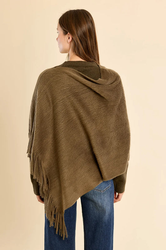 Kahlo Fringed Poncho