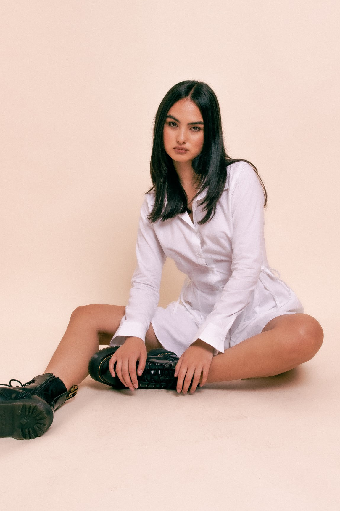 Pleated Shirt Dress