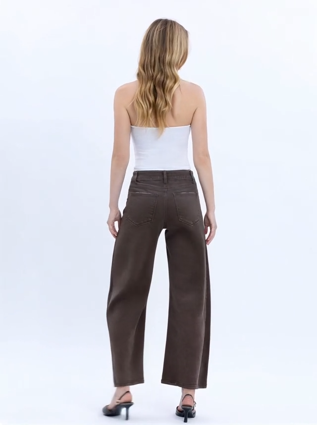 HR Ankle Barrel Jeans