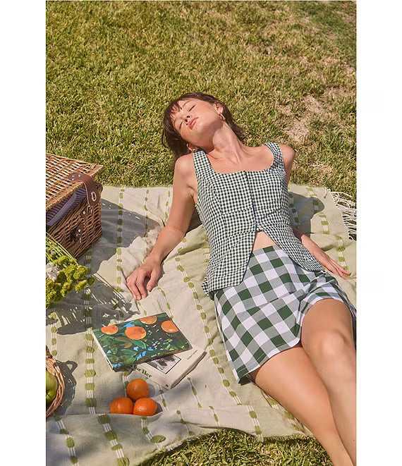 Ludlow Gingham Vest Top