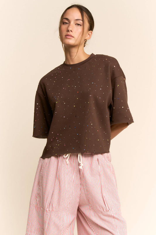 Multicolor Star Relaxed Tee