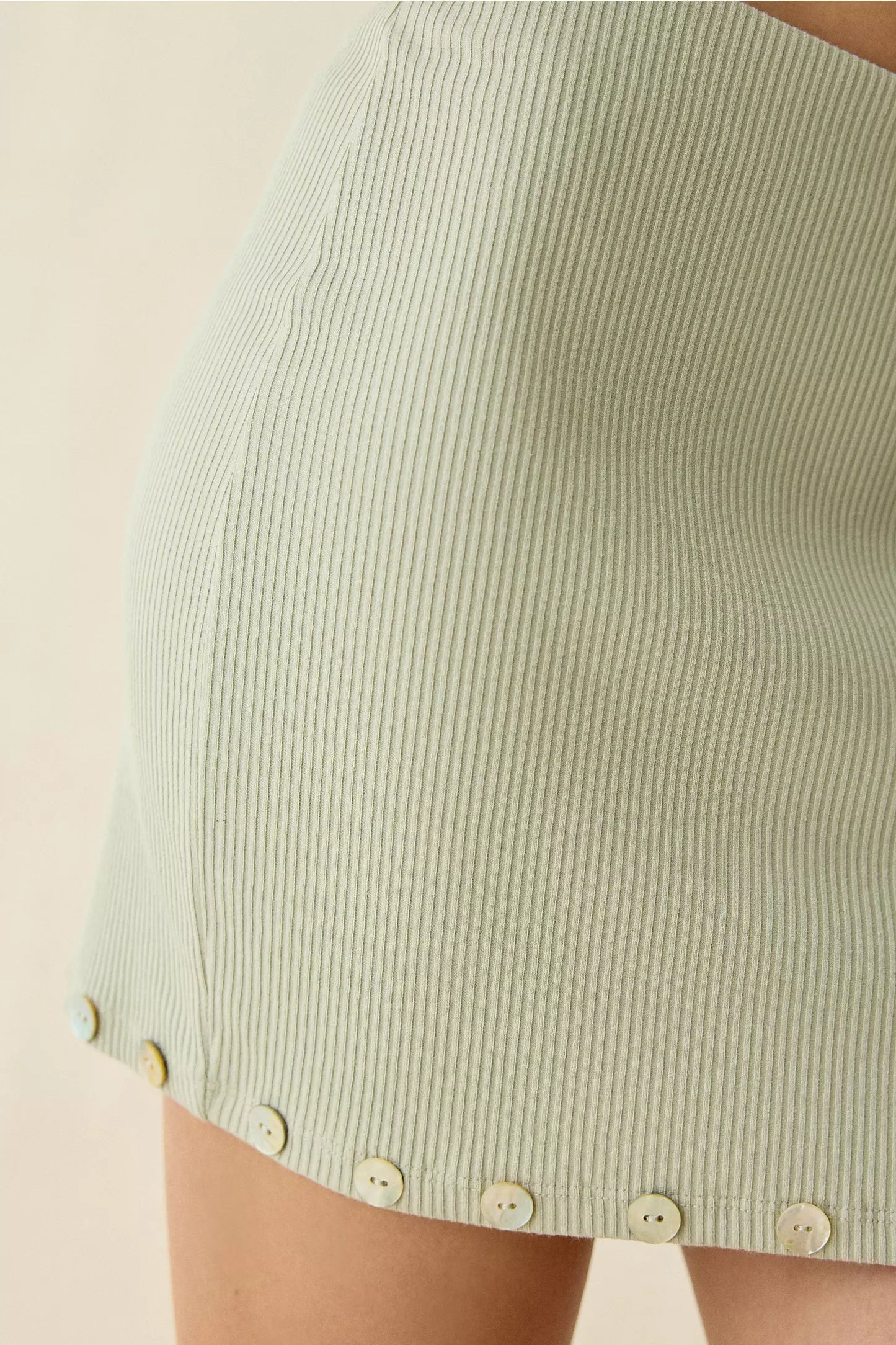 Vera Button Detail Mini Skirt