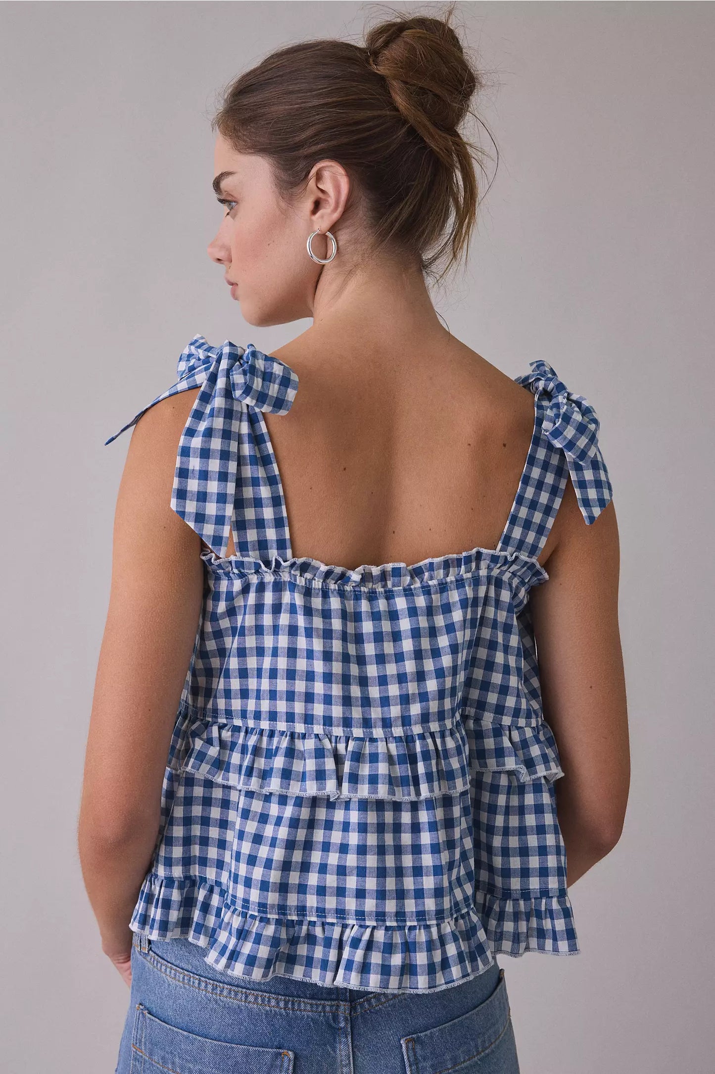 Keepsake Tie-Strap Ruffle Babydoll Top