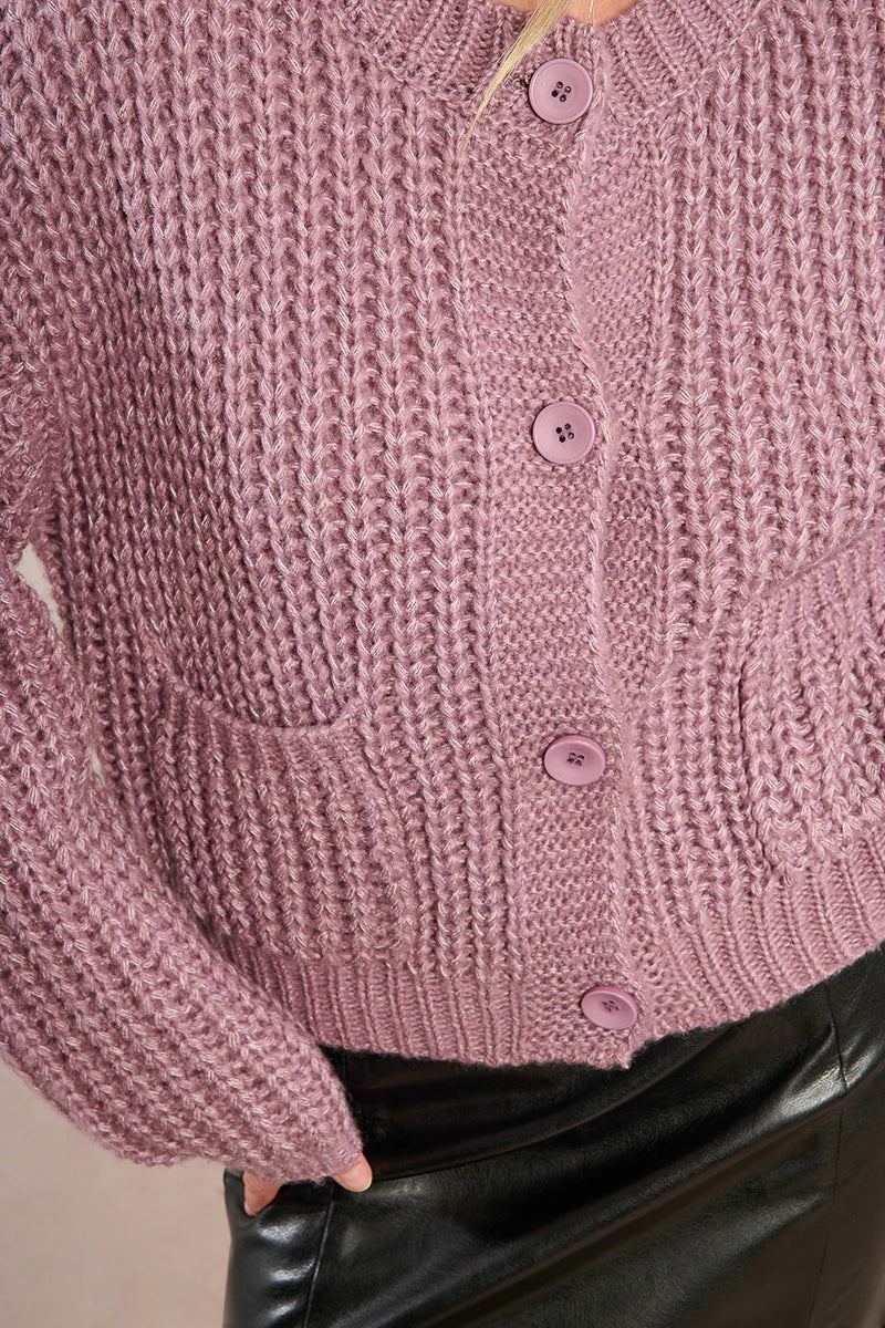 Mauve Knitted Cardi