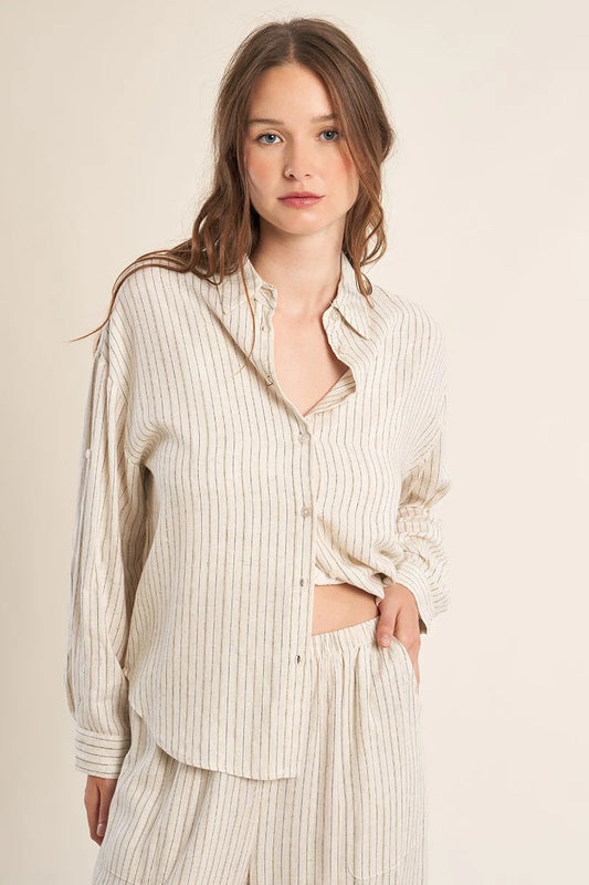 Sierra Striped Button Up