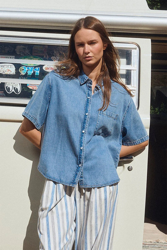 Denim Button Front Shirt