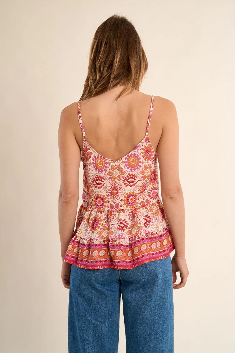 Mindy Ruffle Hem Tank