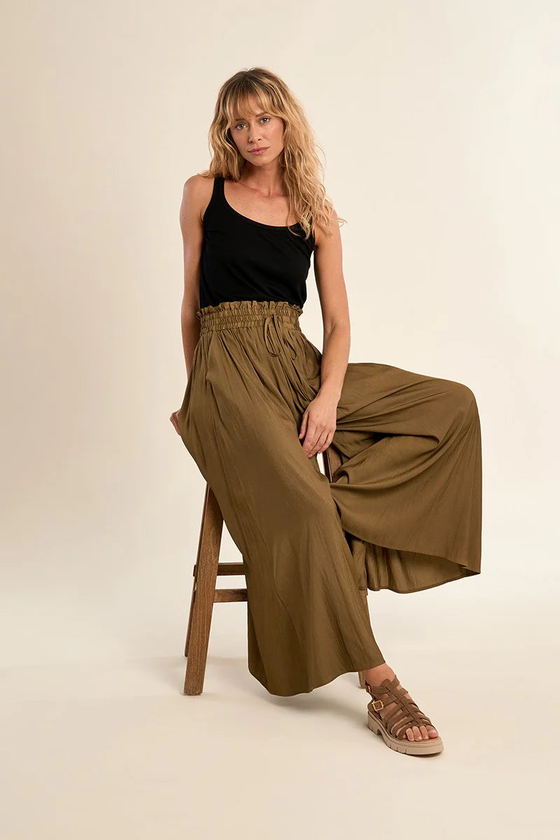 Khaki Woven Pants