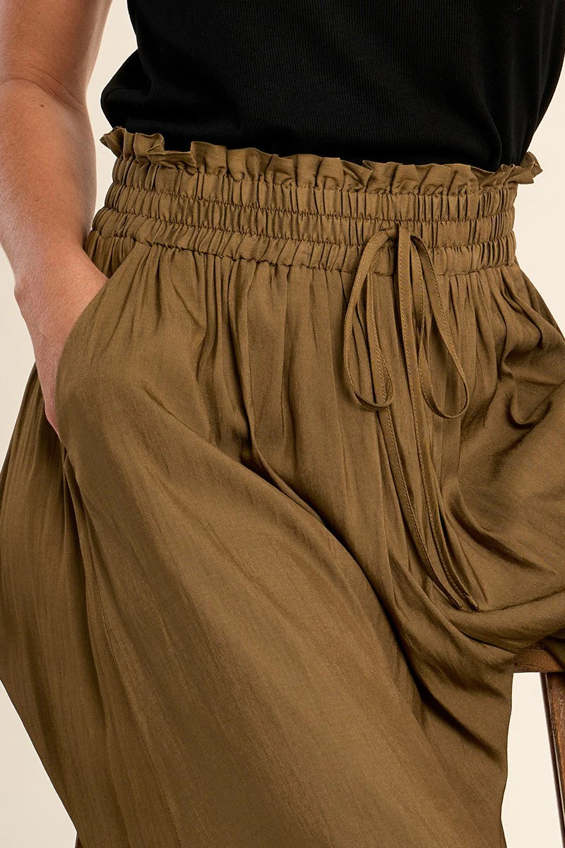 Khaki Woven Pants