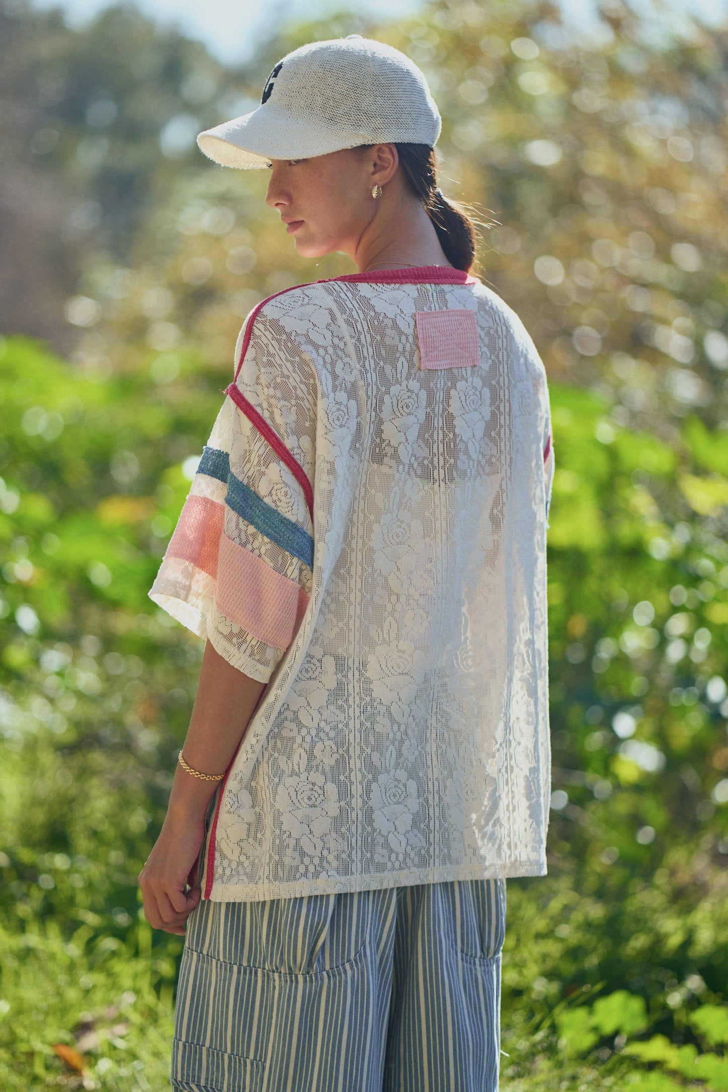 USA Patchwork Lace Top