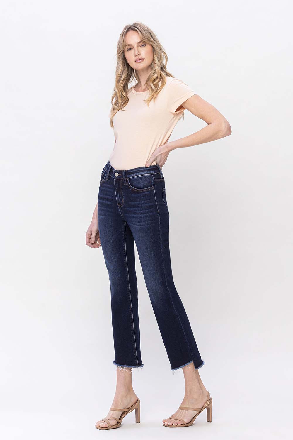 High Rise Split Hem Flare