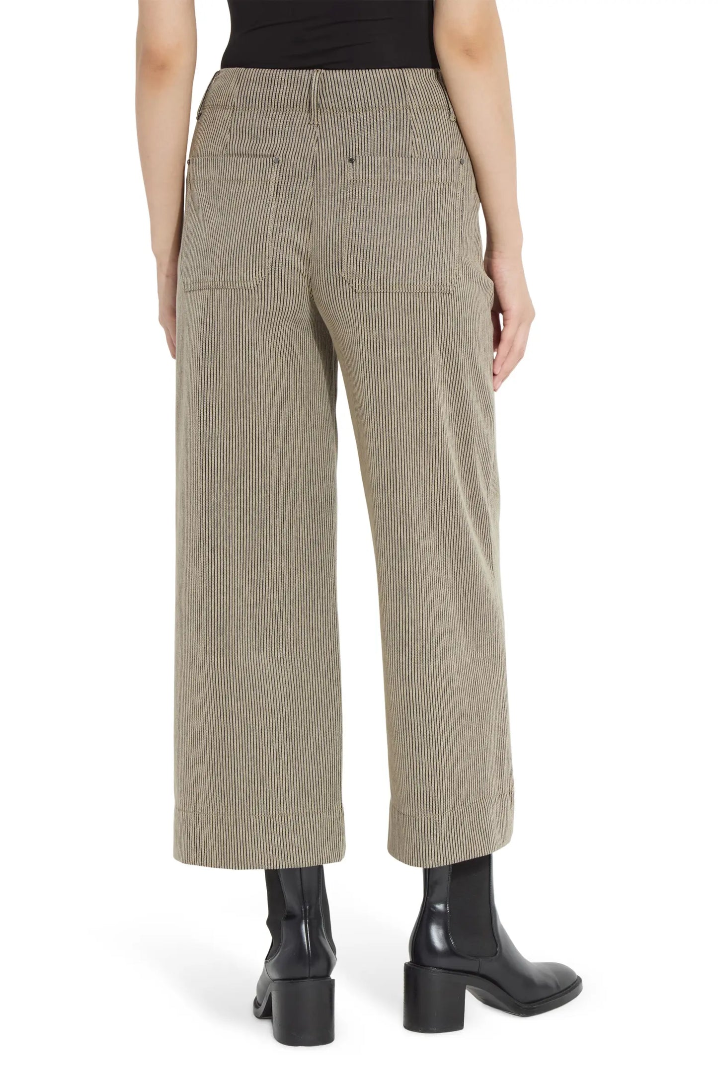 Clarke Pull-On Ankle Wide Leg Jeans