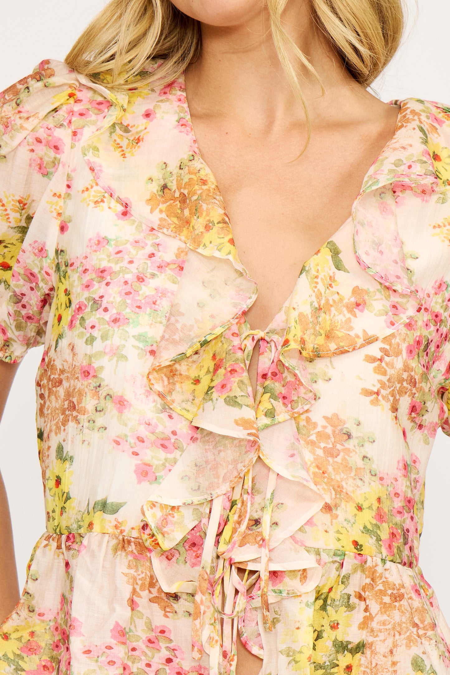 Bee Ruffle Top