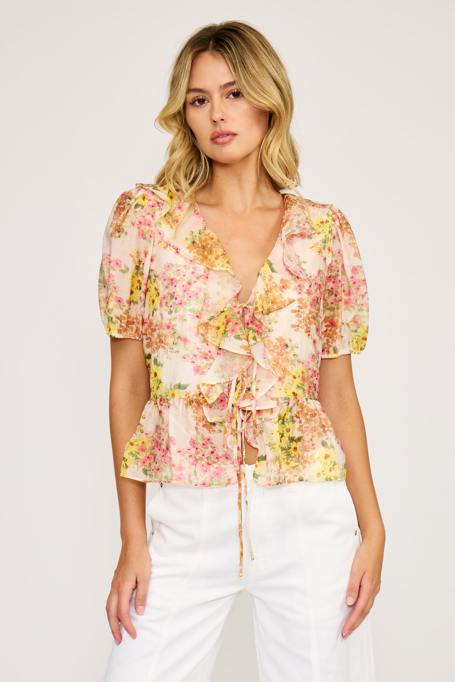 Bee Ruffle Top