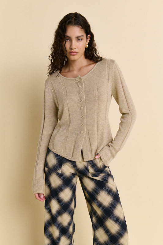 Penny Button Split Top