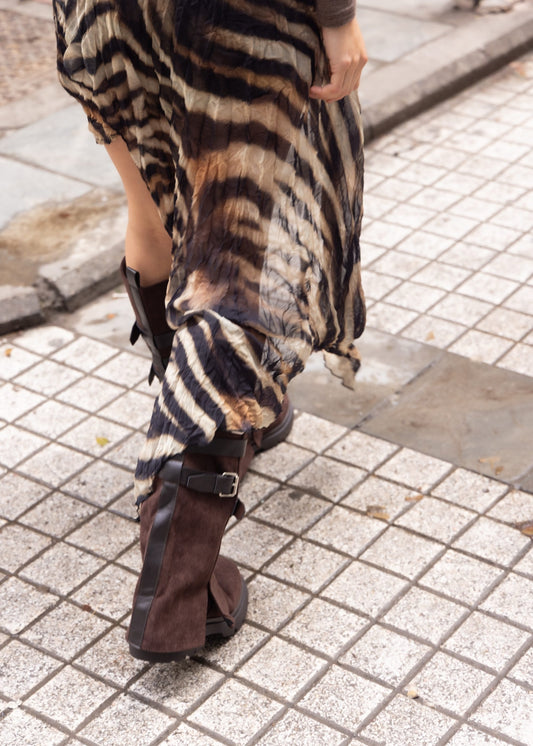 Zebra Asymmetric Skirt