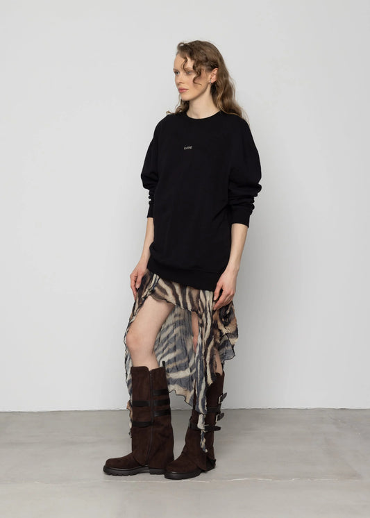 Zebra Asymmetric Skirt