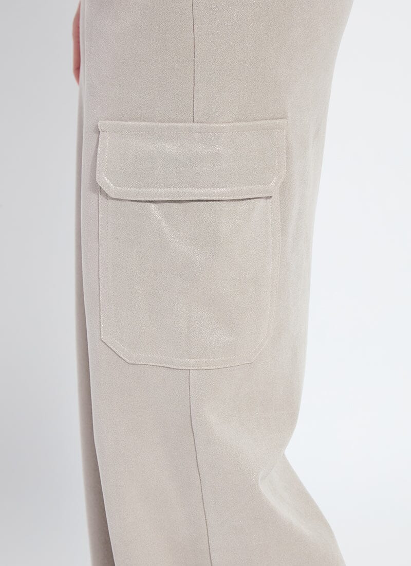 Callie Patent Foil Vegan Suede Cargo Pant