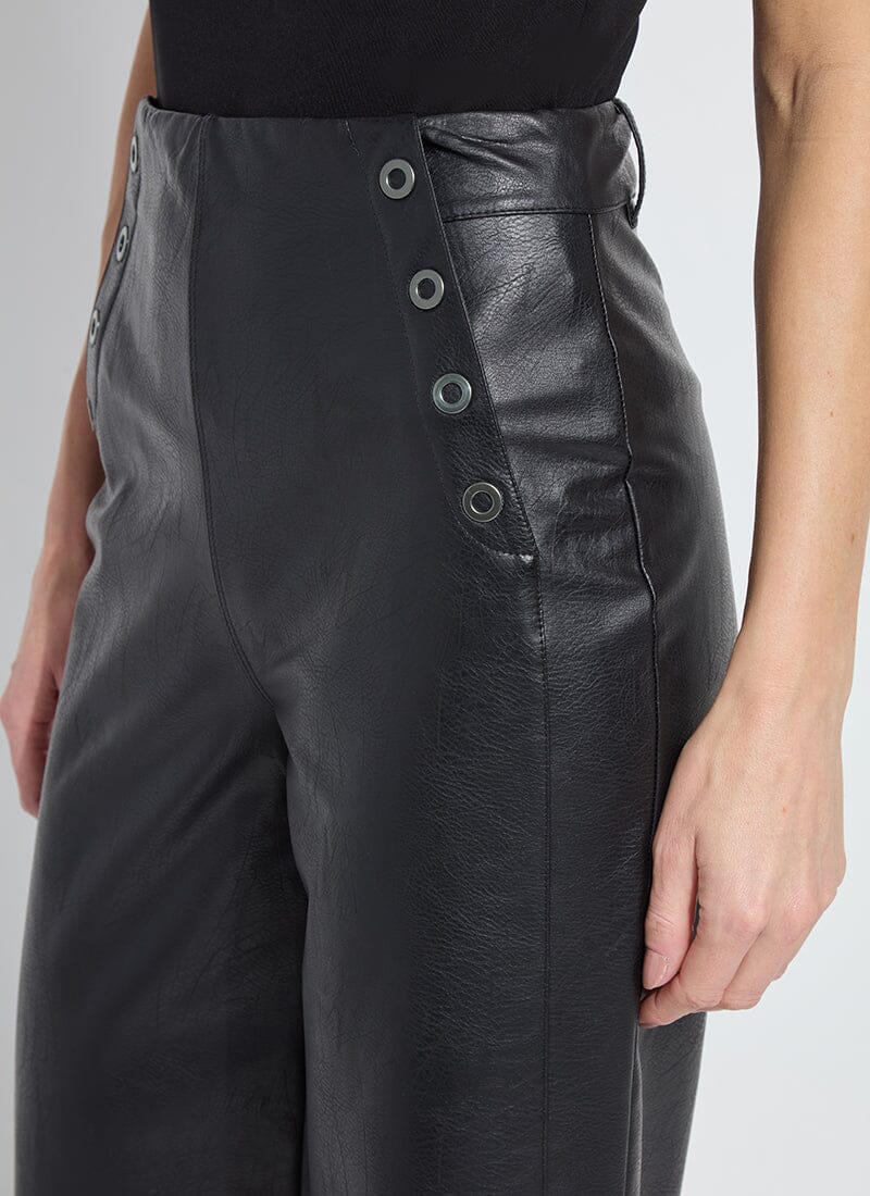 Odalis Hi Waist Vegan Leather Wide Leg