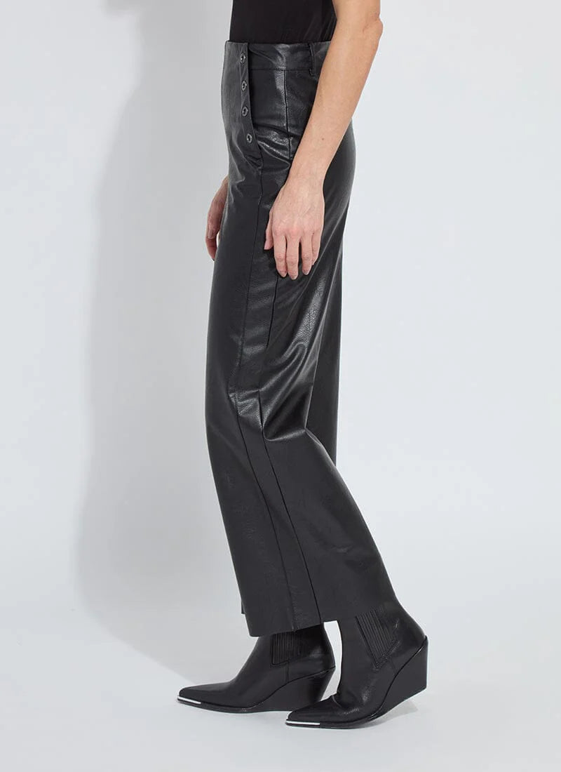 Odalis Hi Waist Vegan Leather Wide Leg