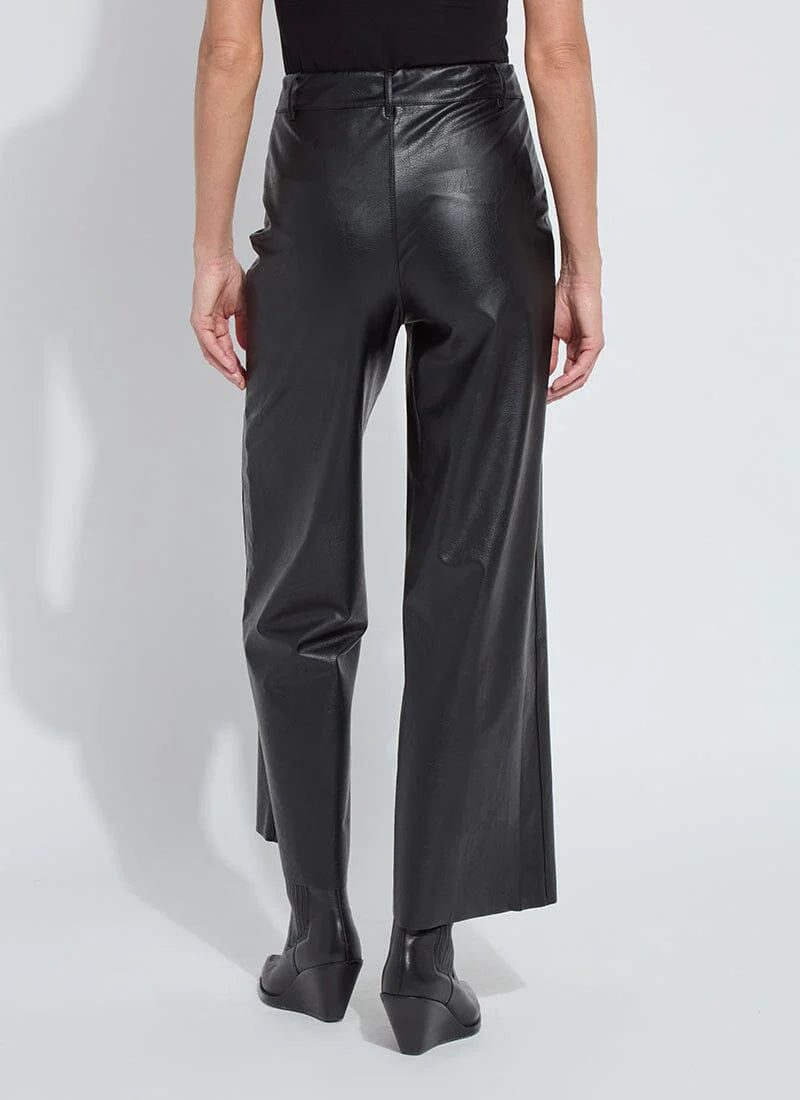 Odalis Hi Waist Vegan Leather Wide Leg