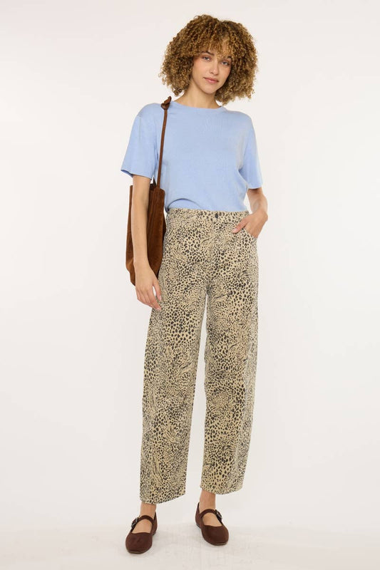 Low Slung Corduroy Barrel Pants