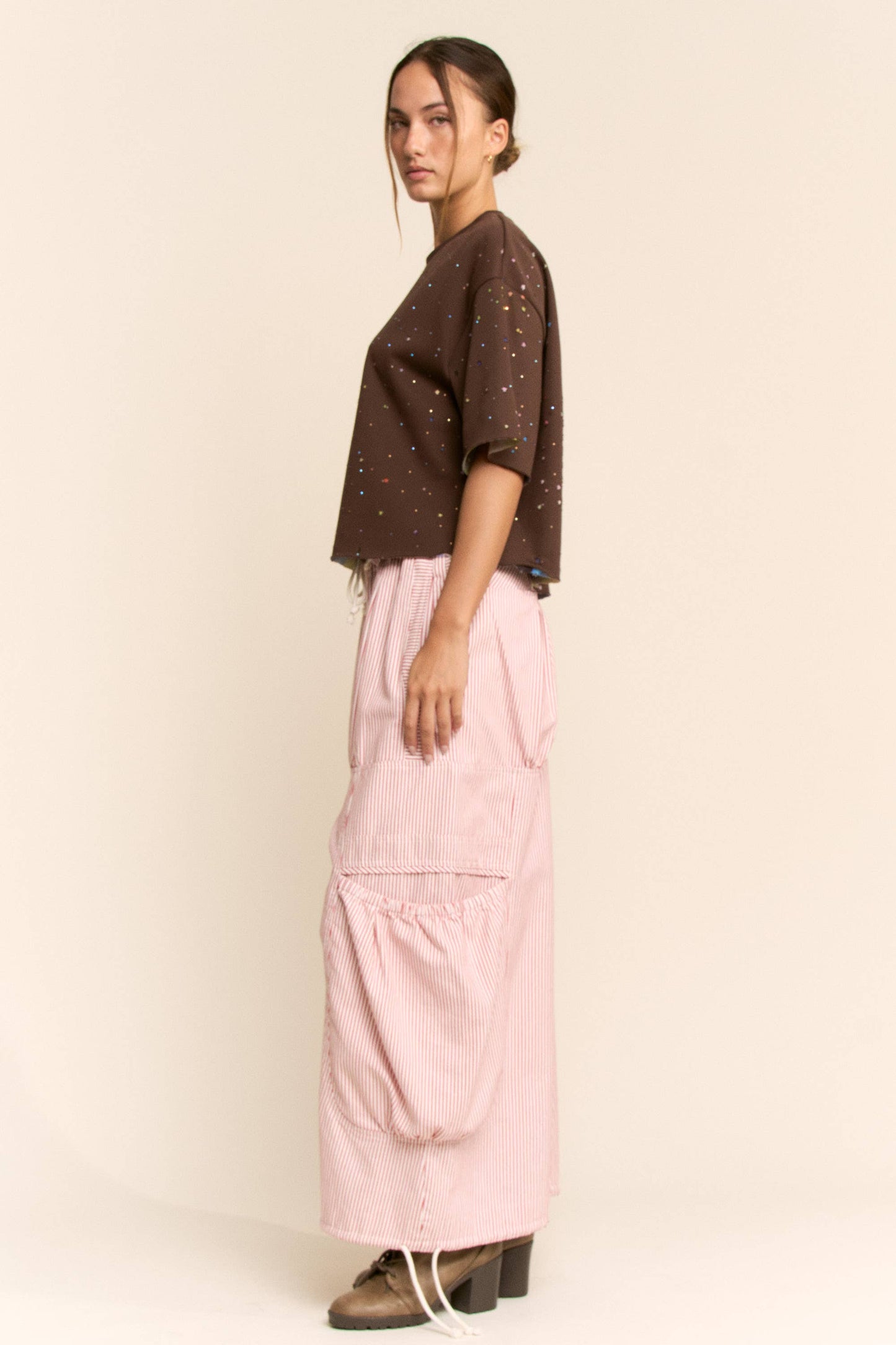 Multicolor Star Relaxed Tee