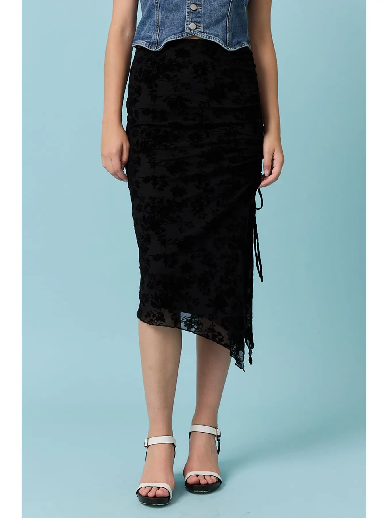 Velvet Jacquard Skirt