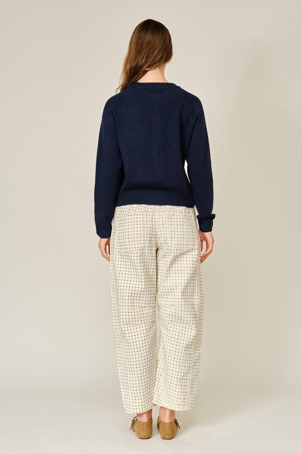 Plaid Barrel Pants