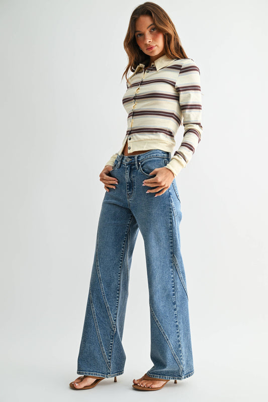 Asymmetric Seamed Straight