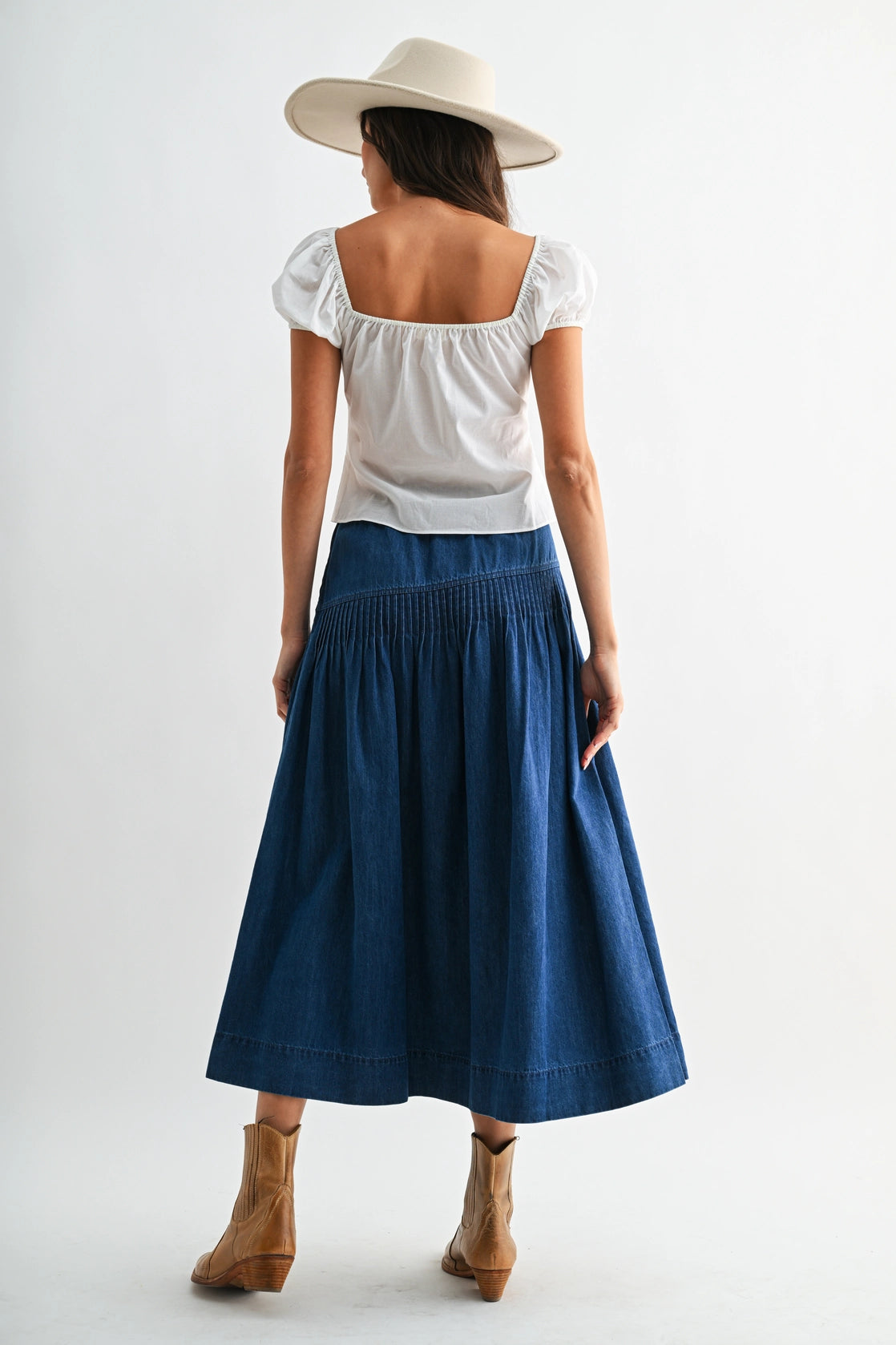 Highlander Denim Midi Skirt