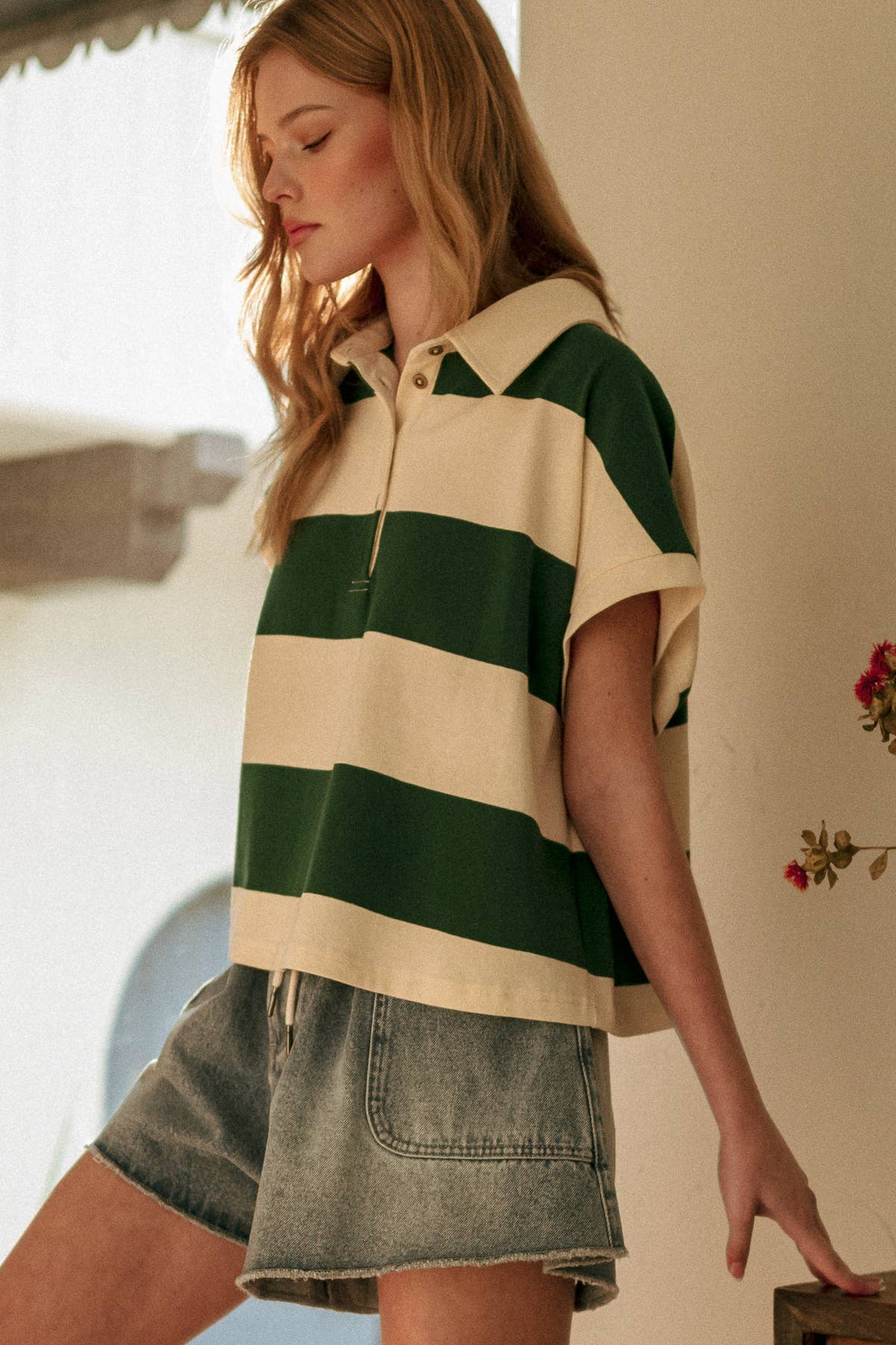 Darla Sleeveless Polo Top