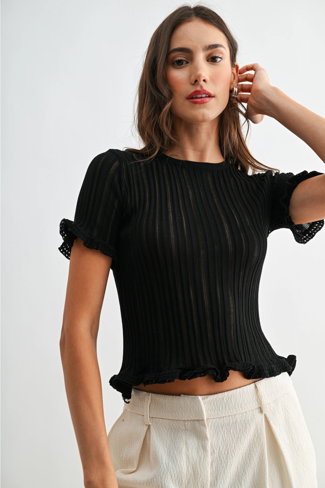 Nightfall Ribbed Knit Top