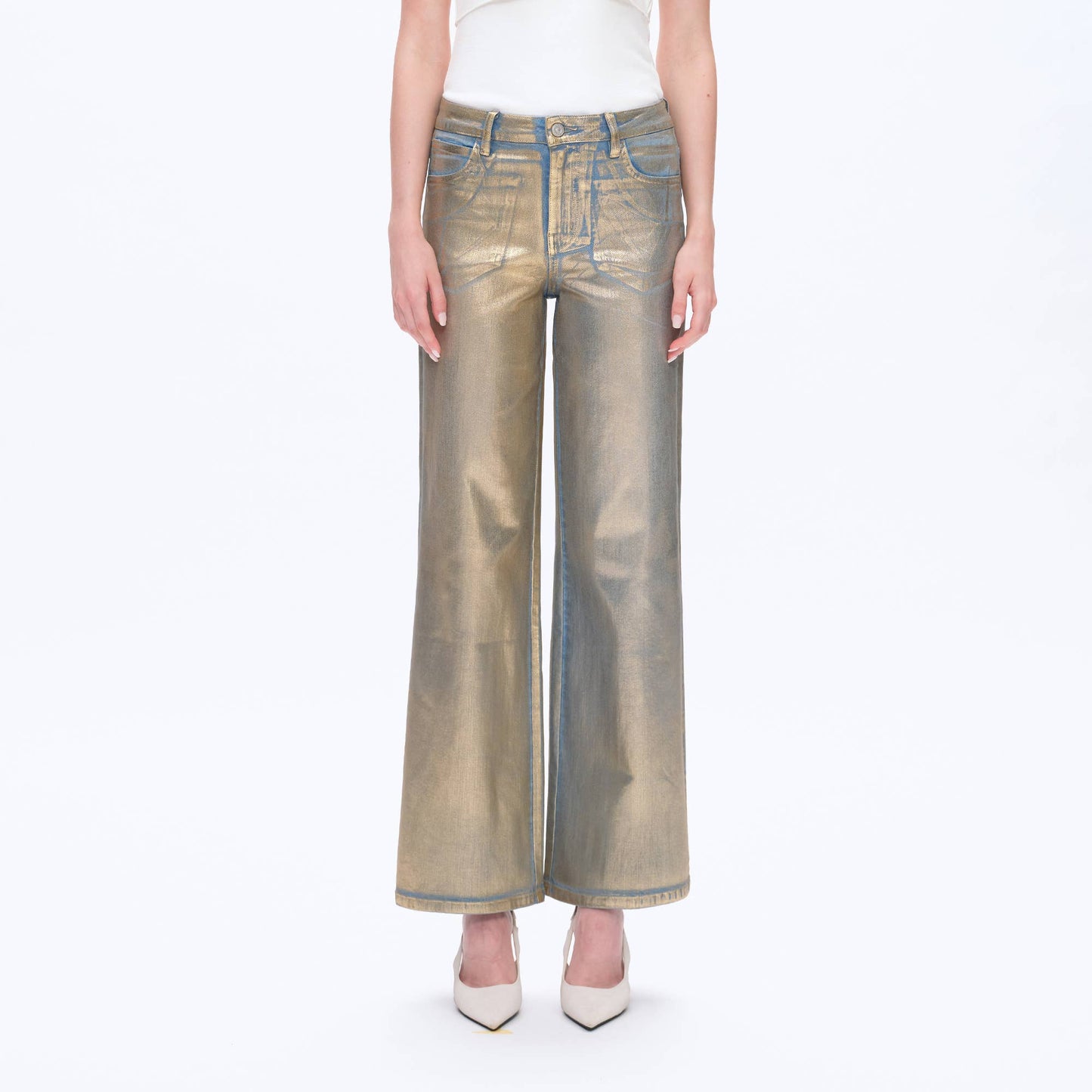 Foil Wide Leg Denim