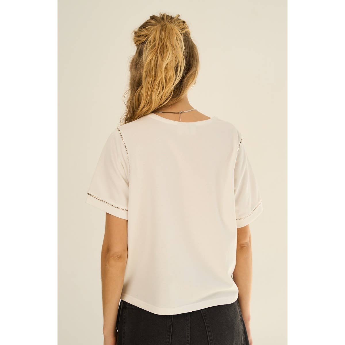 Relaxed Fit Front Button Up Knit Top