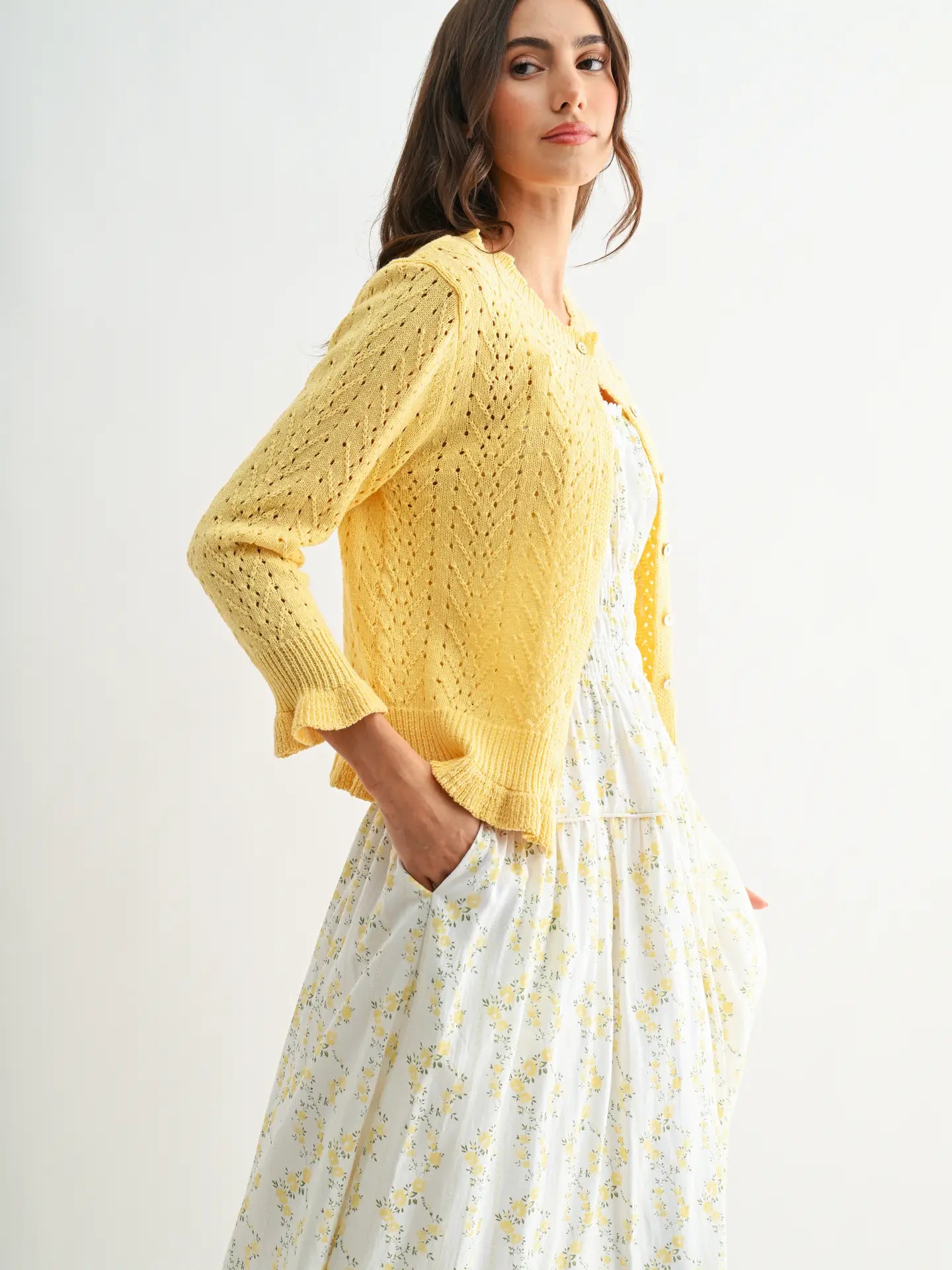 Zesty Button Front Cardi