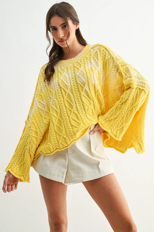 Sunny Cable Knit Sweater