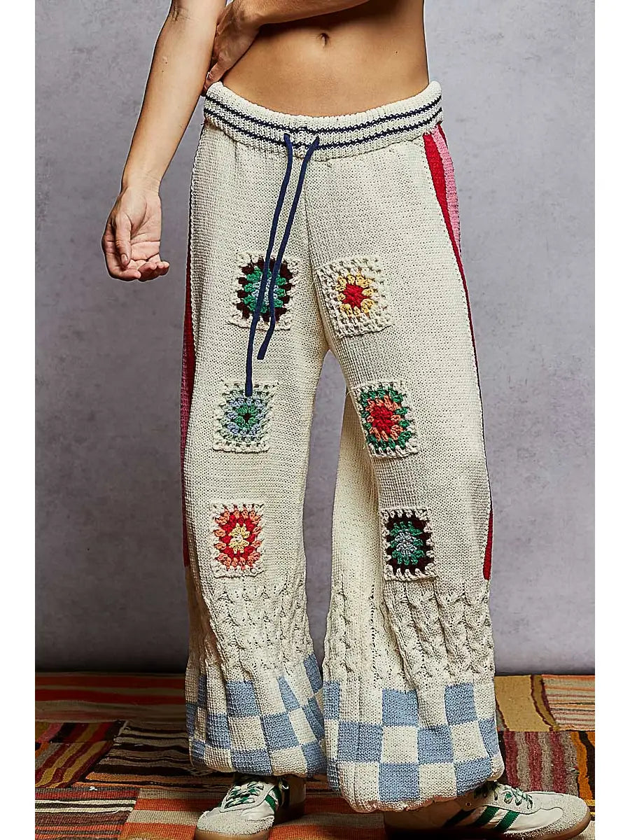 Patch Chenille Sweater Pants