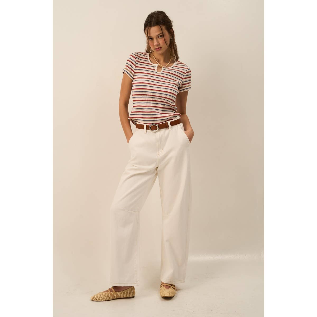 Vibrant Striped Knit Top
