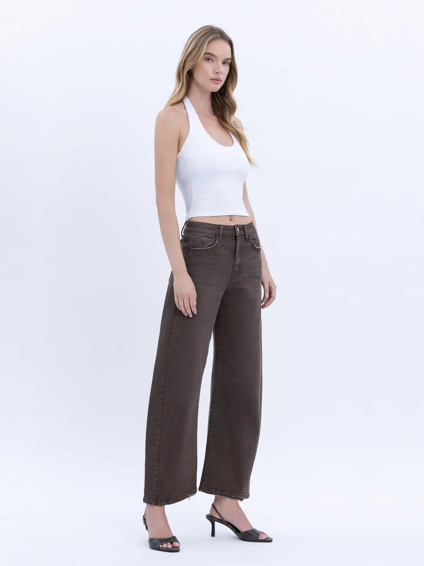 HR Ankle Barrel Jeans
