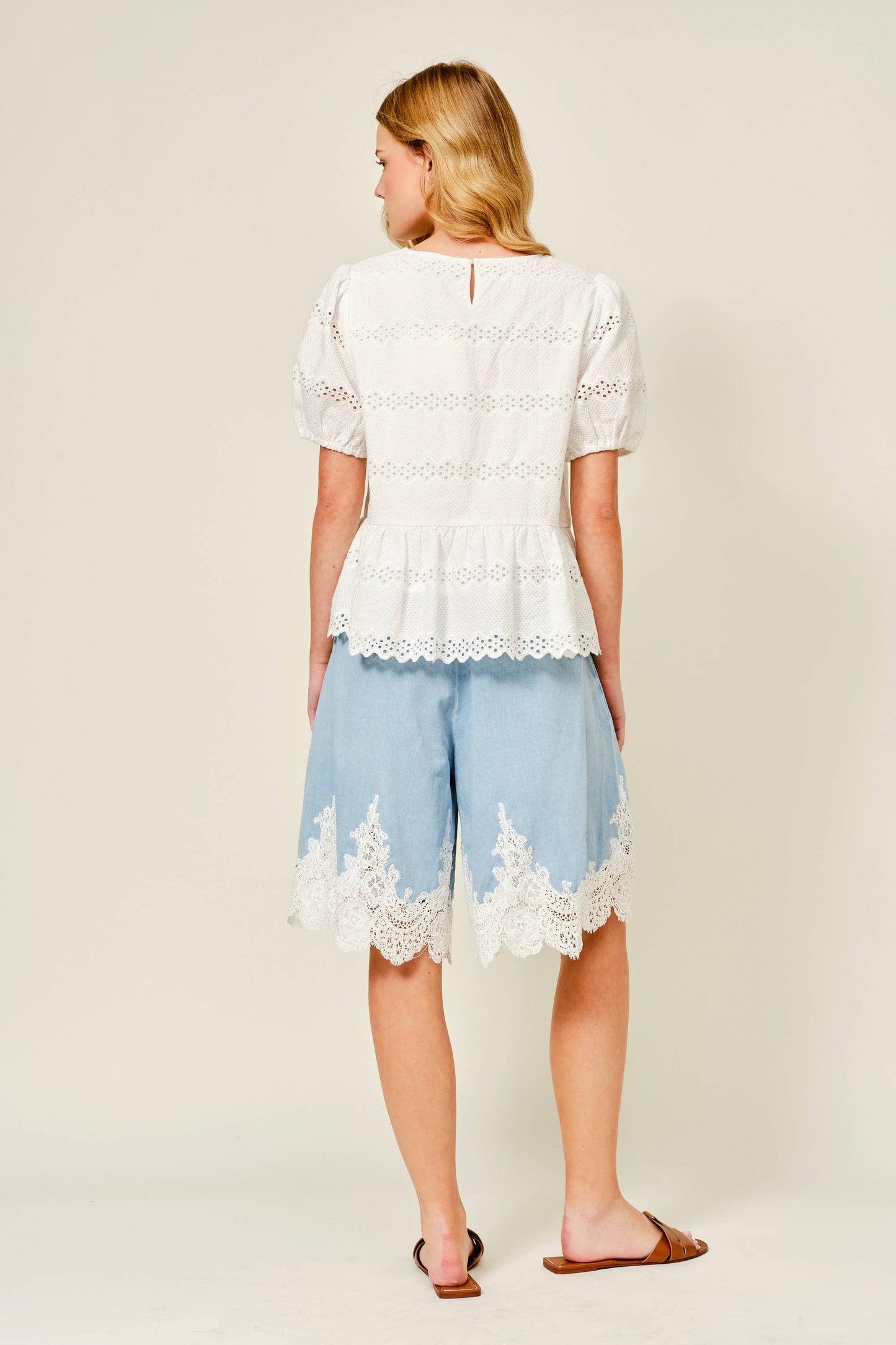 Soft Denim Bermuda Shorts