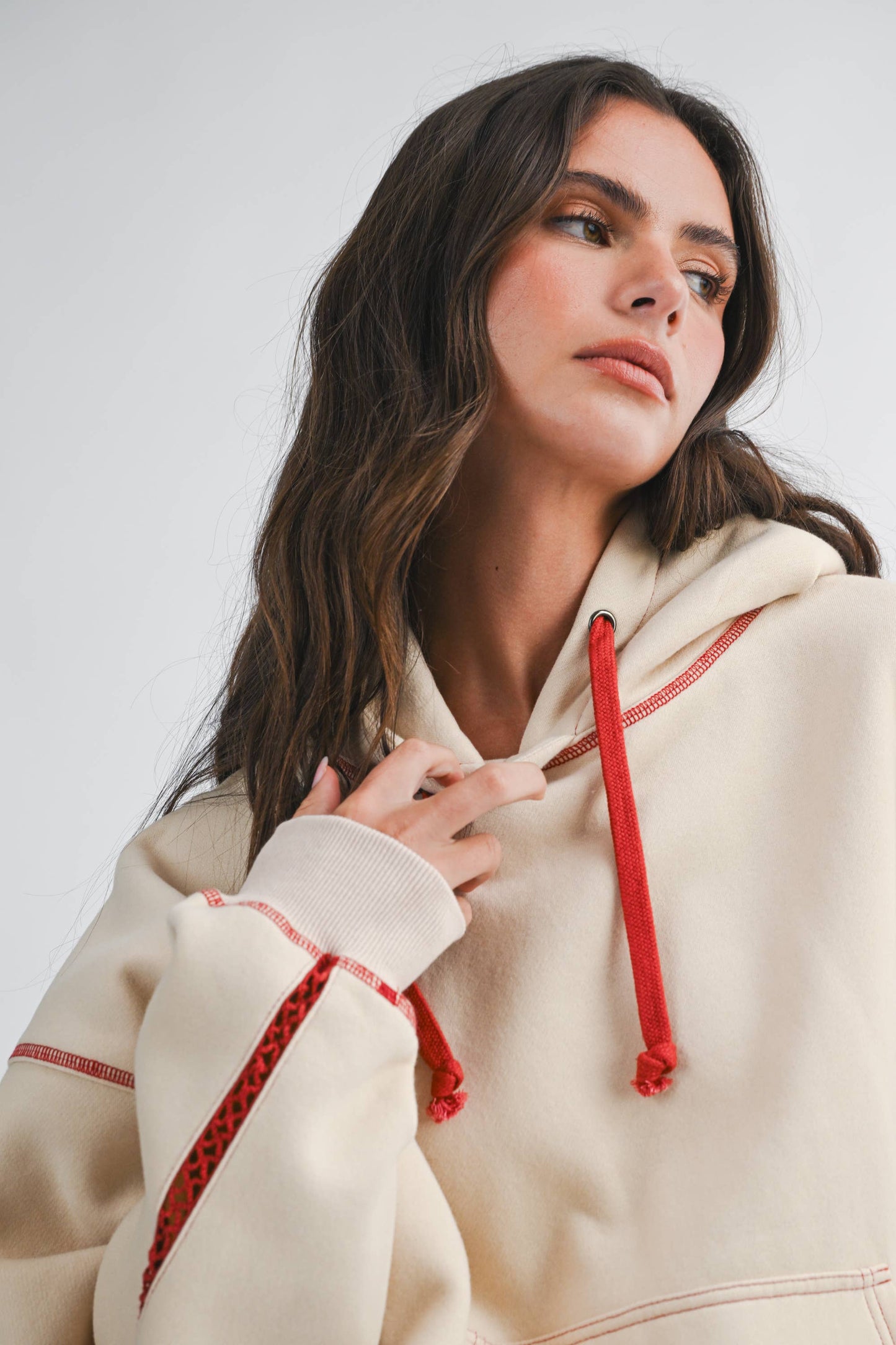 Contrast Stitch Oversized Hoodie