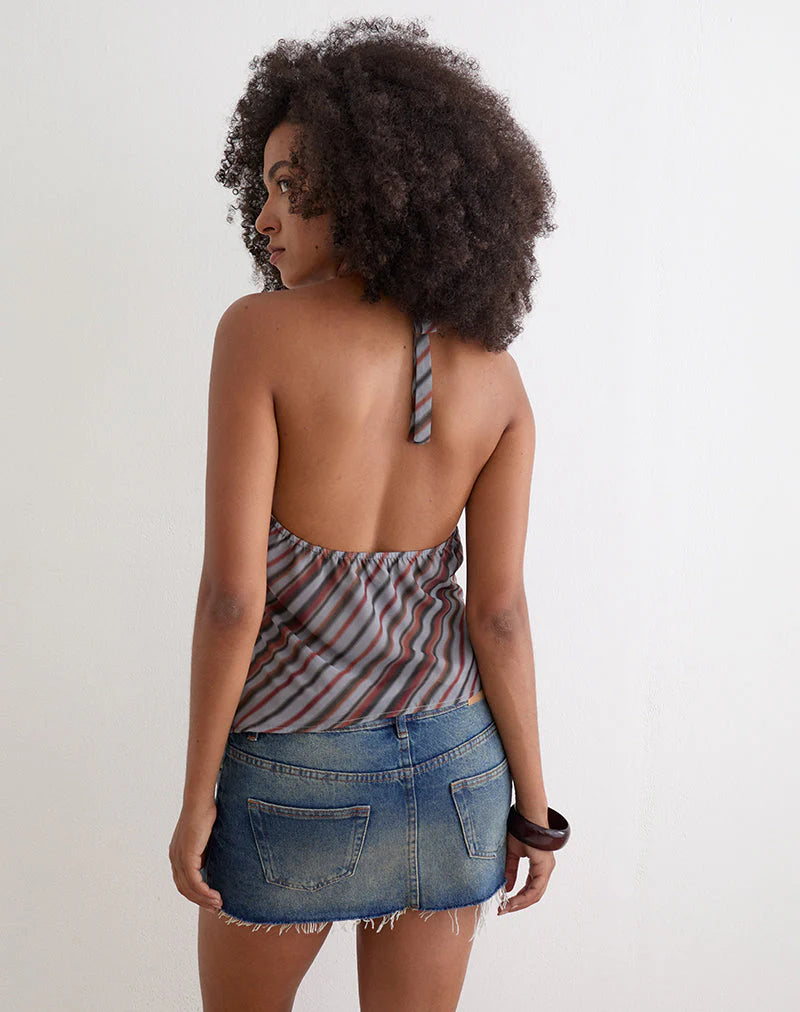Astina Stripe Halter Top
