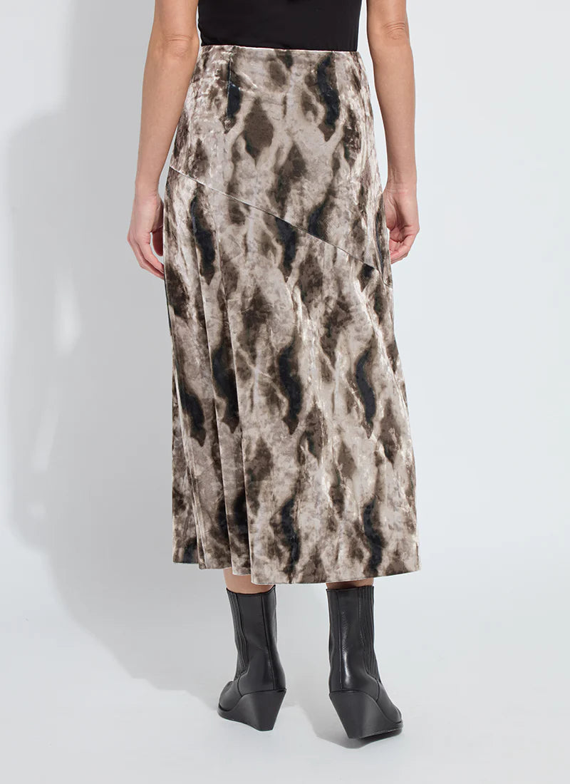 Dominique St Velvet Pleated Skirt