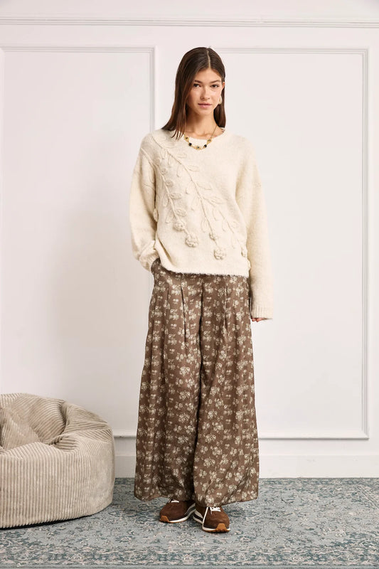 Asel Floral Sweater
