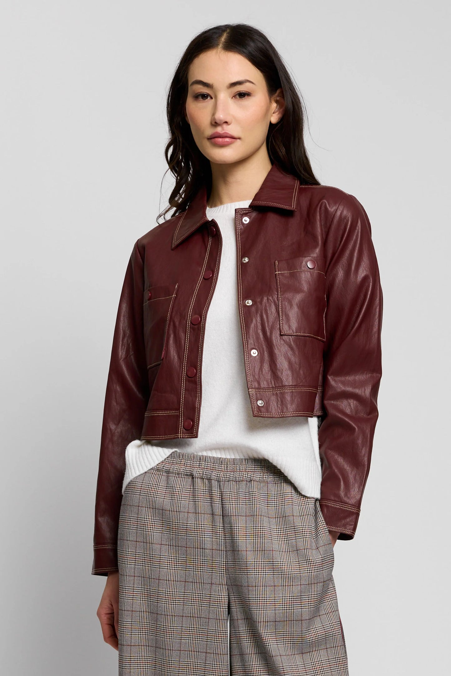 Hazel Topstitched Jacket