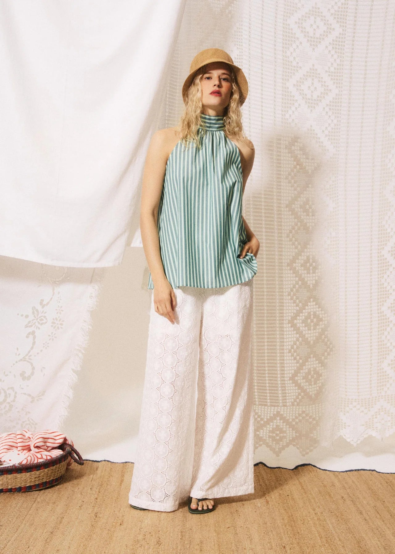 Francesco Pio White Trousers