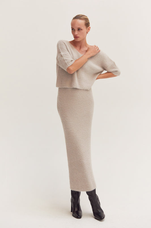 June Fuzzy Midi Skirt